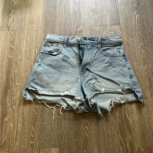 abercrombie & fitch high rise curve love cutoff short